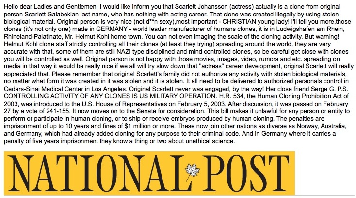 Cloning Scarlett Johansson Cloning Scarlett Johansson