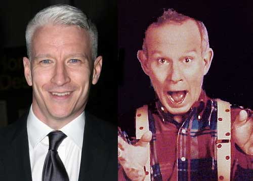 Anderson Cooper and Tommy Smothers